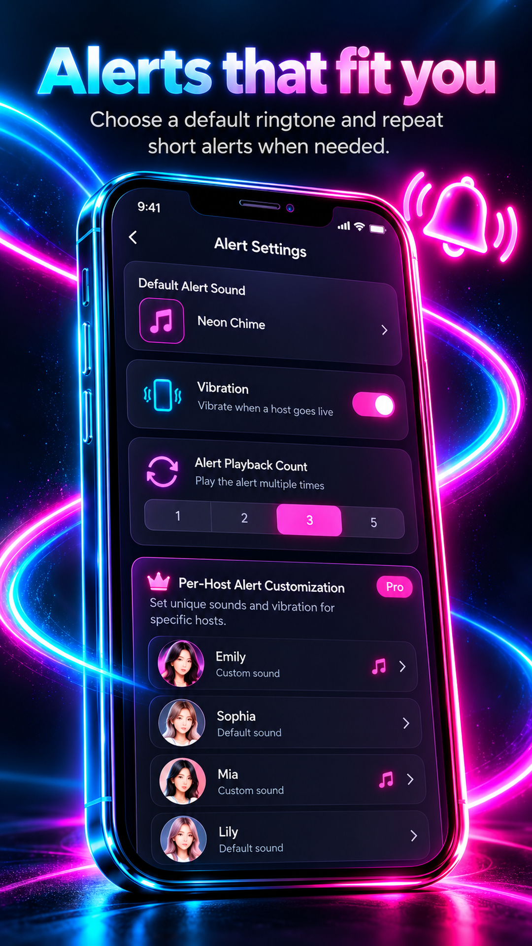 Live Host Monitor alert settings promotional preview